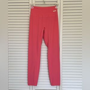 Gymshark Whitney Simmons Pink Crop Leggings Butt Scrunch Gathered Size Small